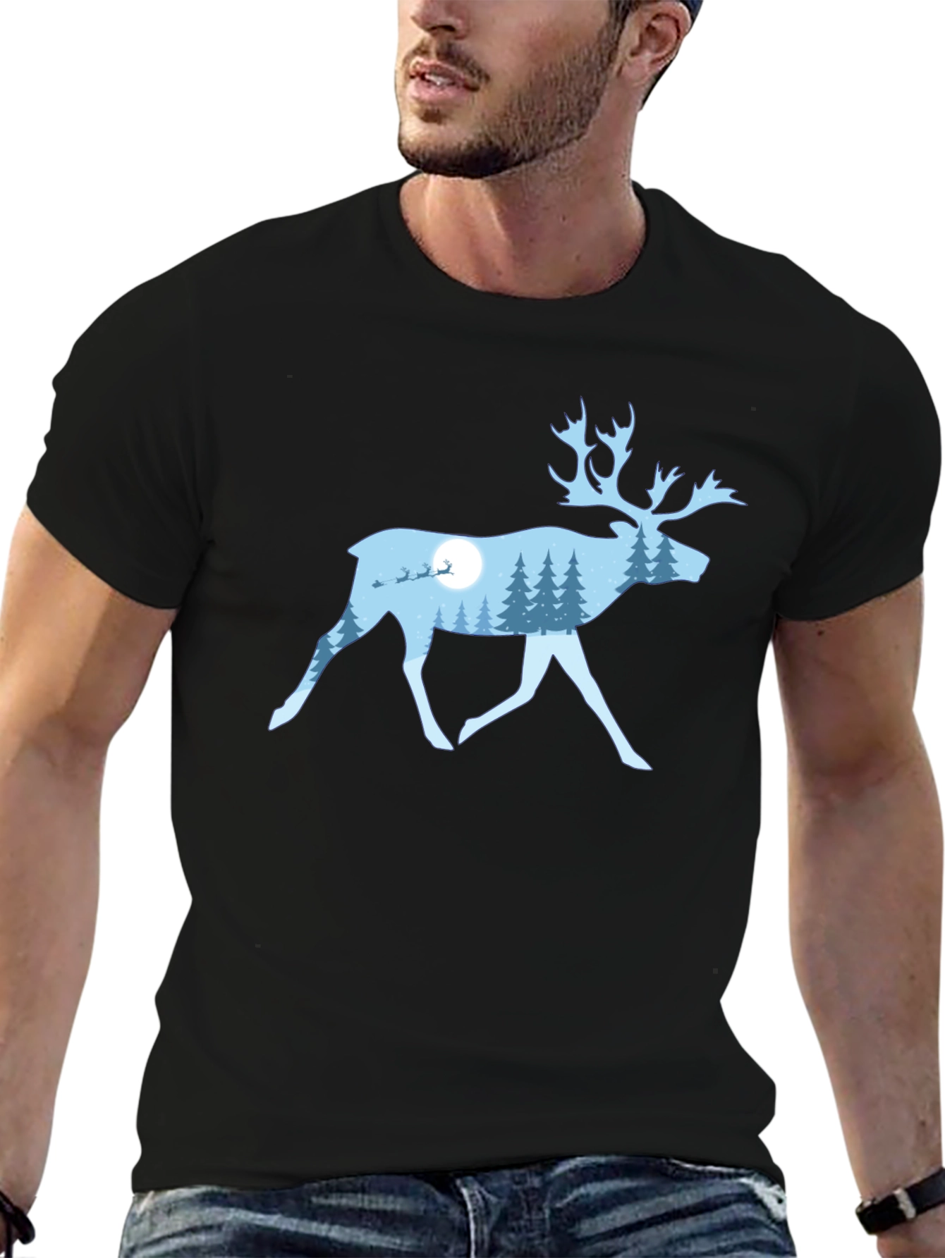 Winter Reindeer T-Shirt - Holiday Graphic Tee