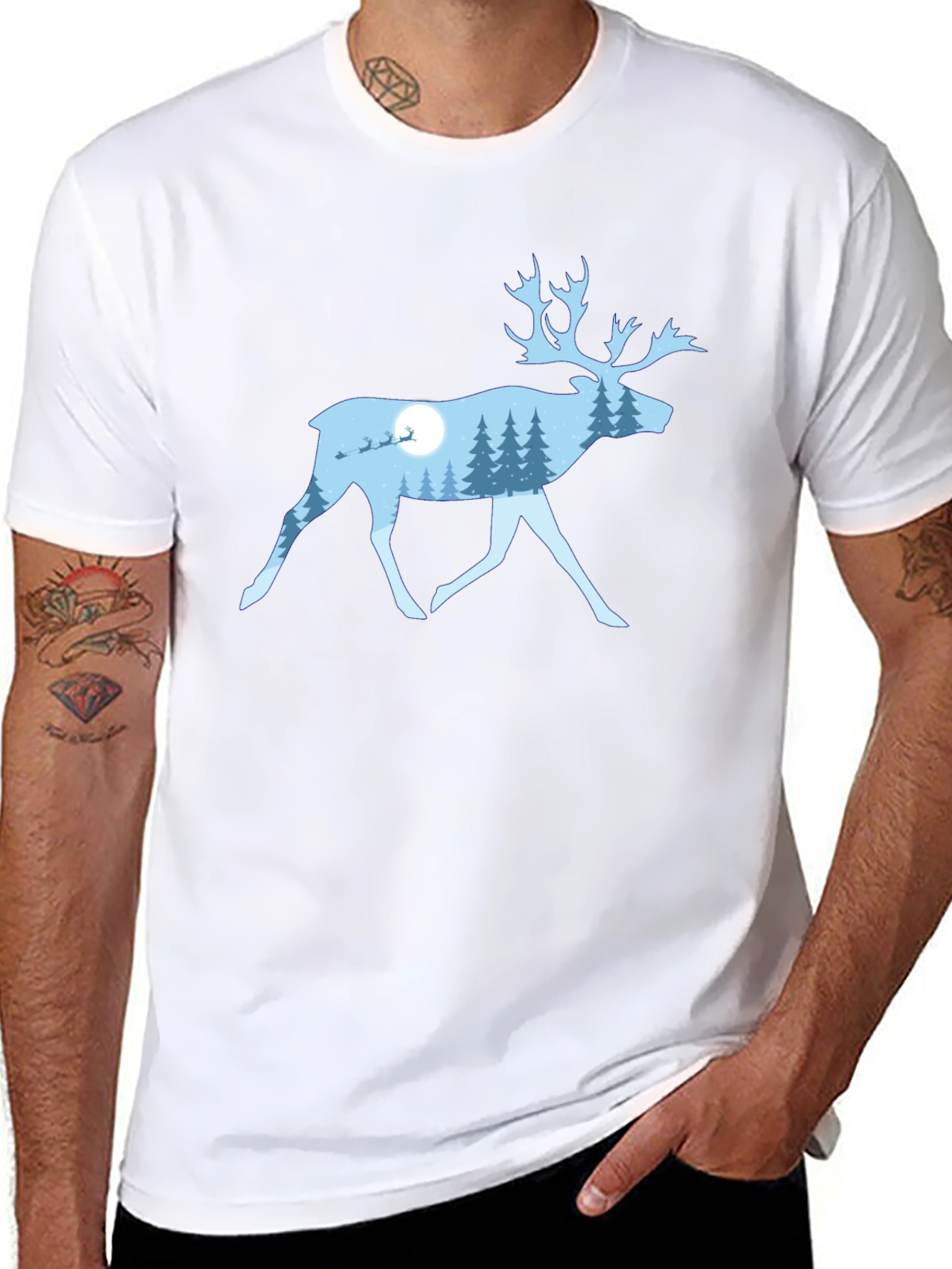 Winter Reindeer T-Shirt - Holiday Graphic Tee