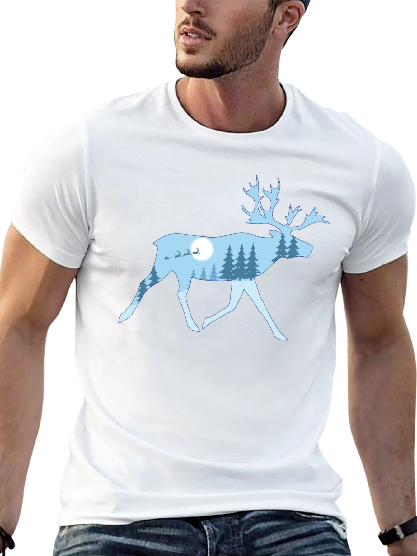 Winter Reindeer T-Shirt - Holiday Graphic Tee