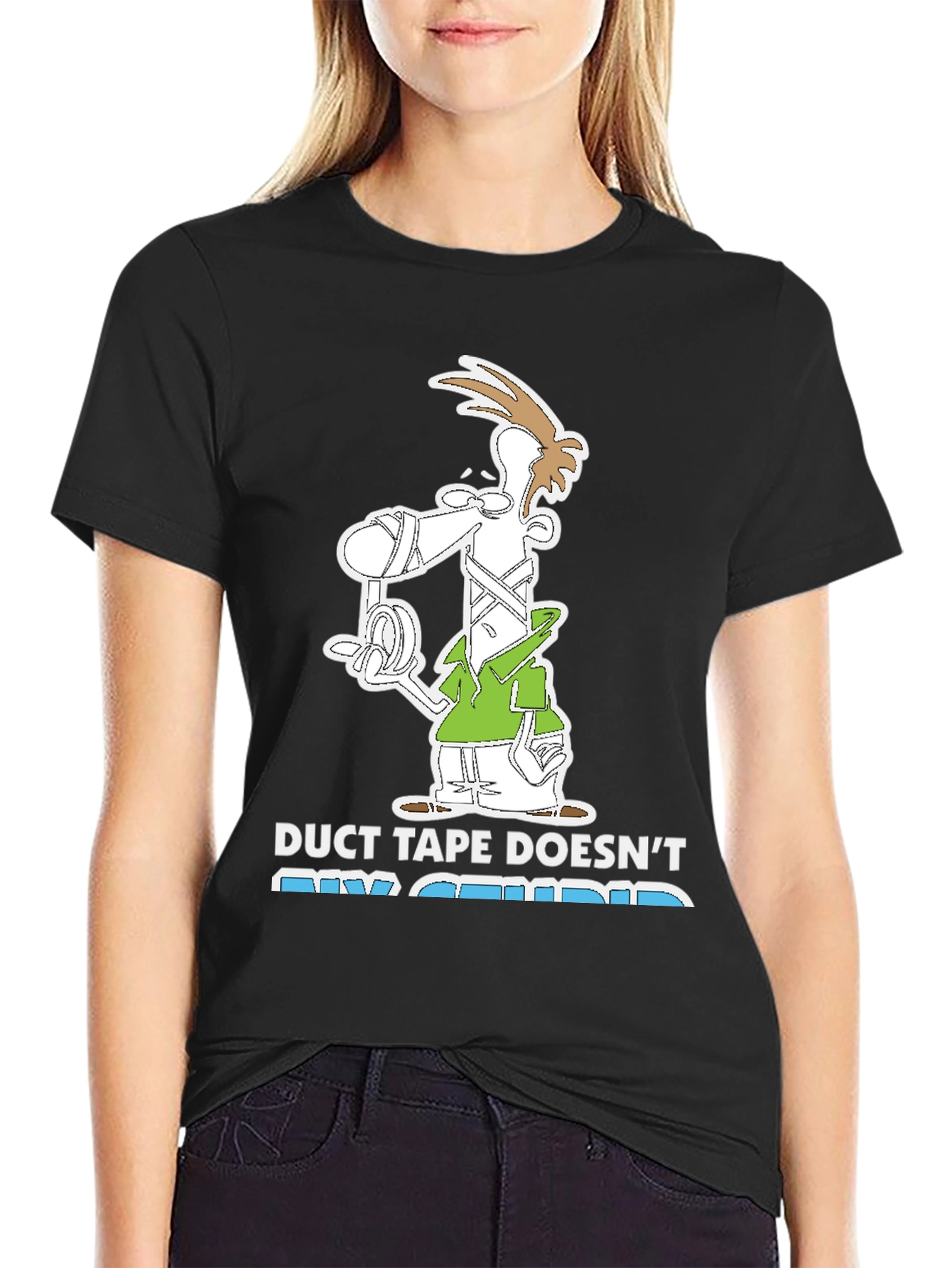 Funny Duct Tape Fixes Stupid Humor Graphic Tee