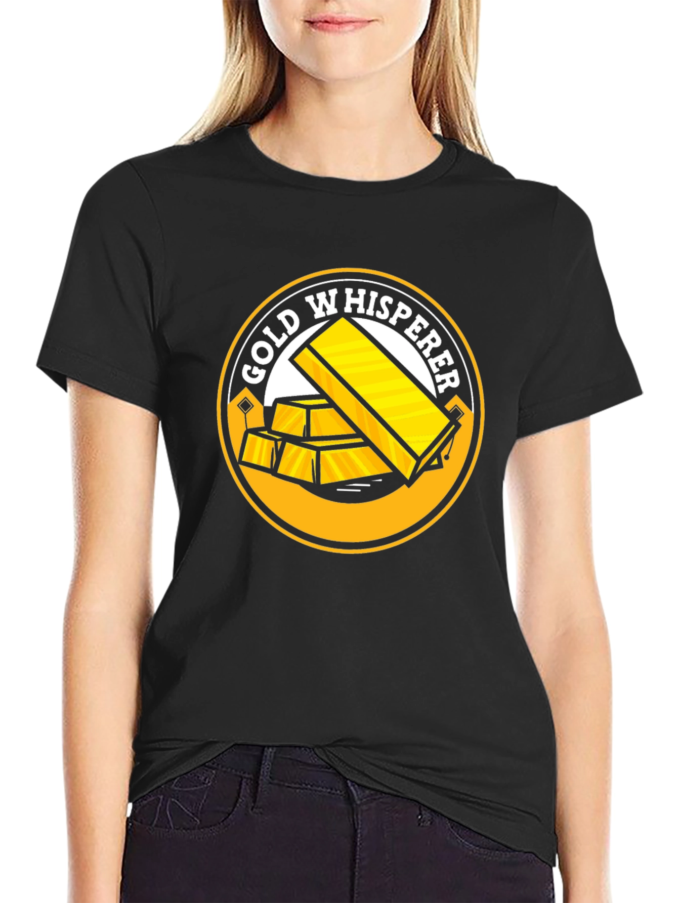 Gold Whisperer Black T-Shirt