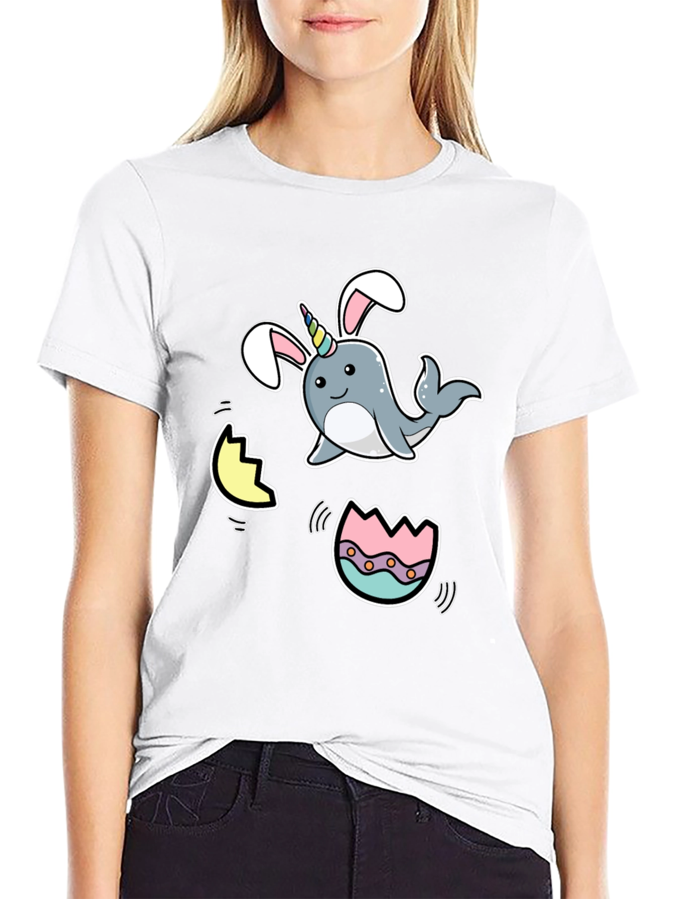 Narwhal Easter Bunny T-Shirt
