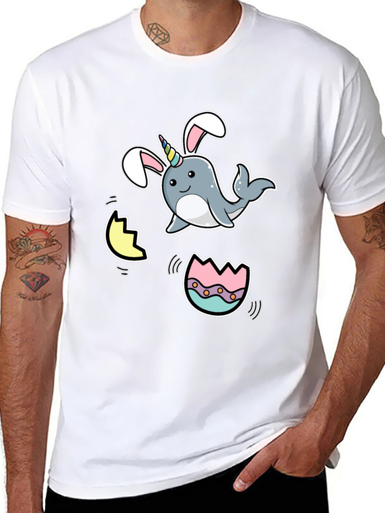 Narwhal Easter Bunny T-Shirt