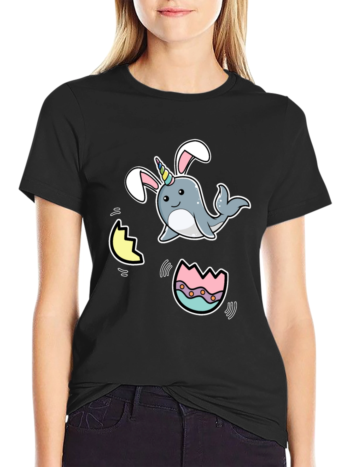 Narwhal Easter Bunny T-Shirt