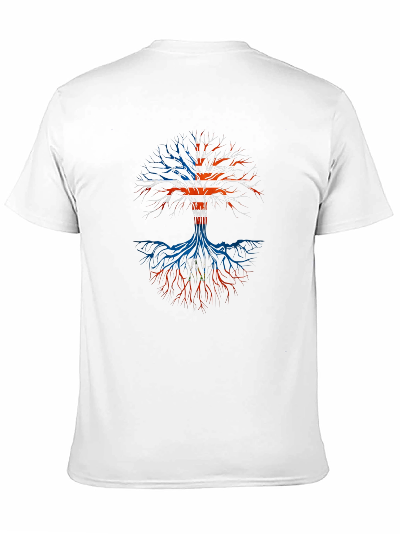 USA Flag Tree T-Shirt - Patriotic Roots Design