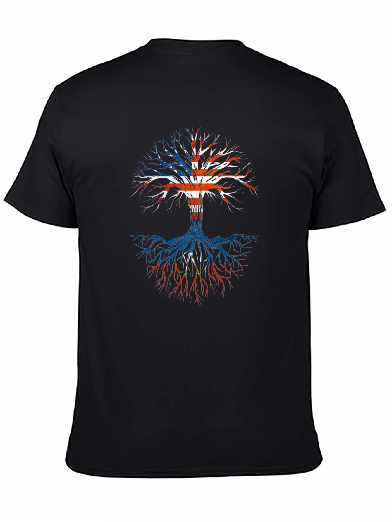 USA Flag Tree T-Shirt - Patriotic Roots Design