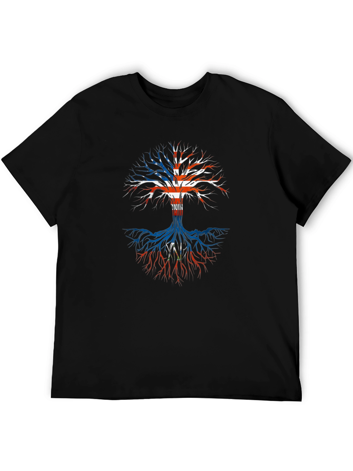 USA Flag Tree T-Shirt - Patriotic Roots Design