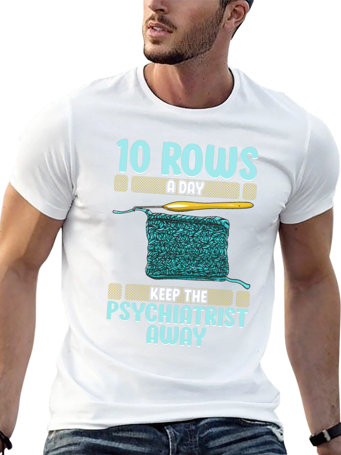 Crochet T-Shirt: 10 Rows A Day Keeps Psychiatrist Away