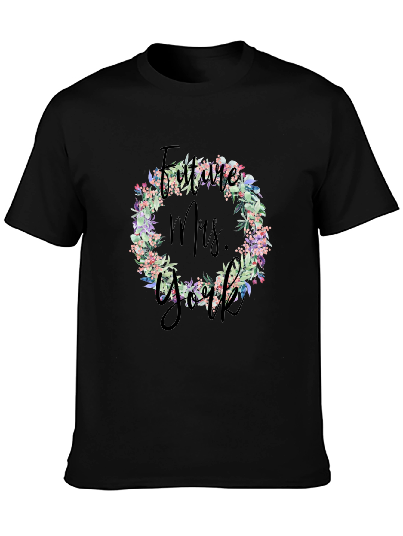 Future Mrs. Floral Wreath T-Shirt