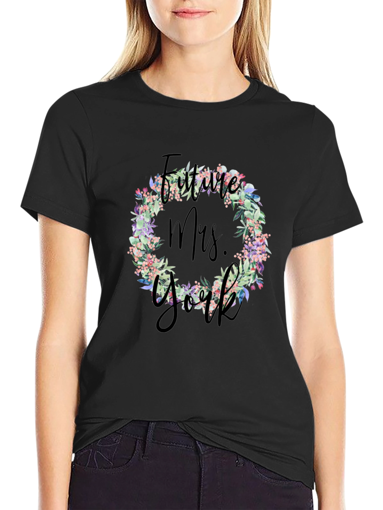 Future Mrs. Floral Wreath T-Shirt