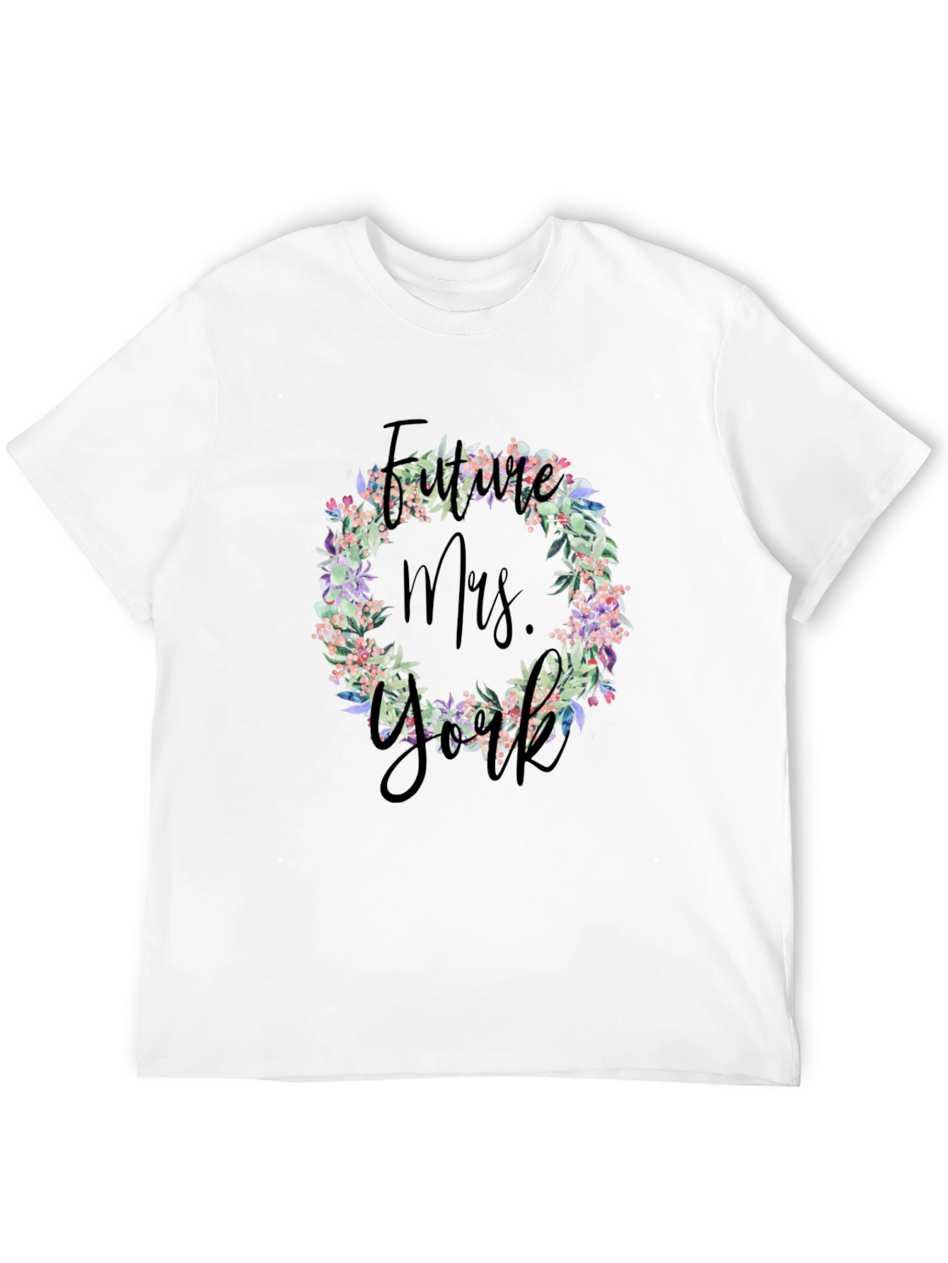 Future Mrs. Floral Wreath T-Shirt
