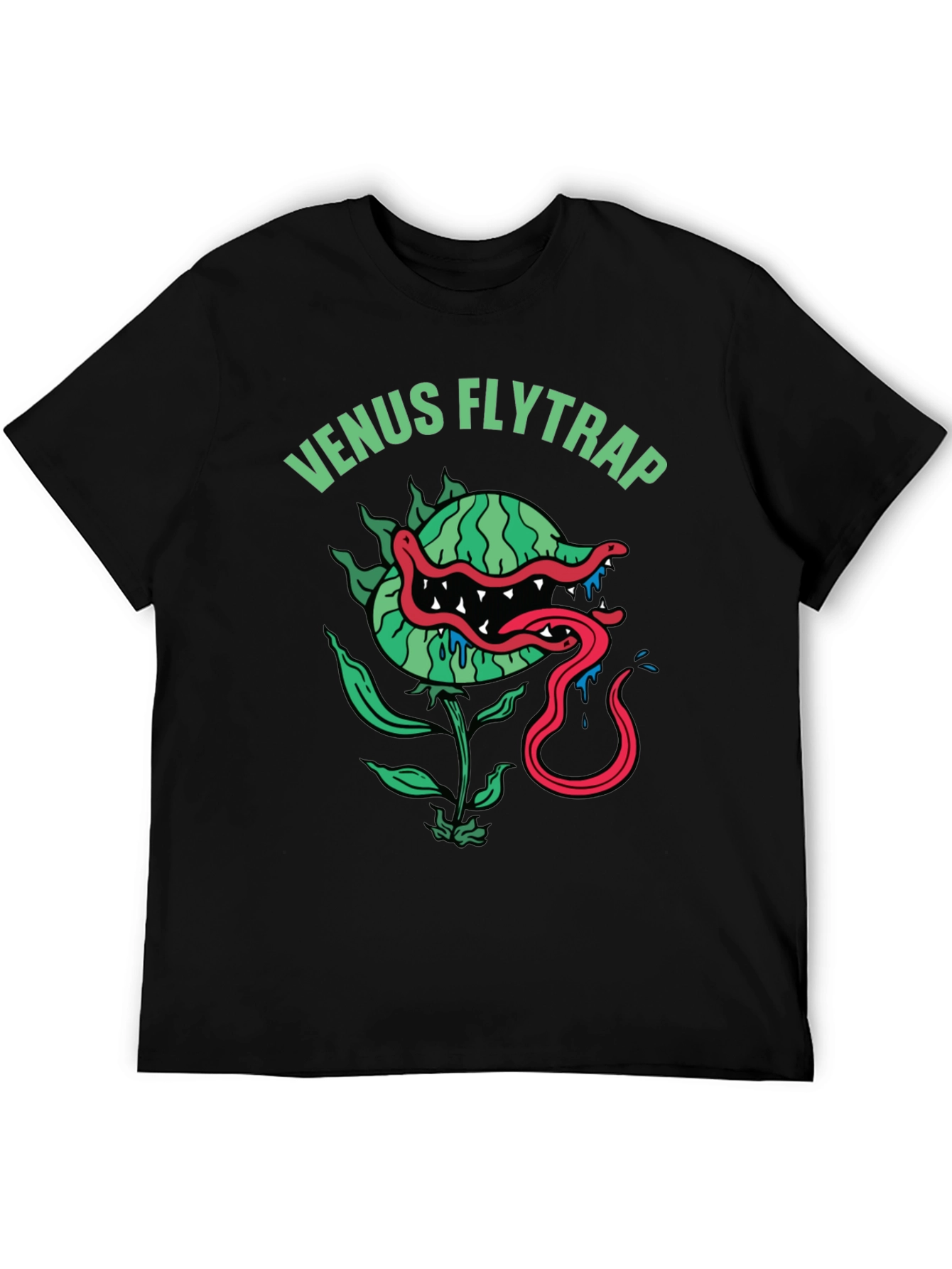 Venus Flytrap Graphic Tee - Mens Black T-Shirt