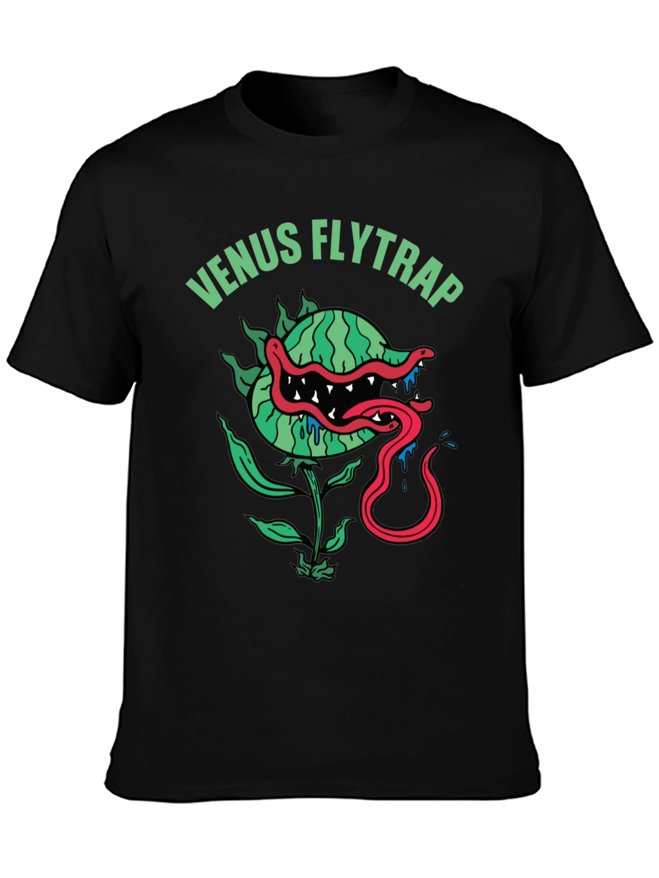 Venus Flytrap Graphic Tee - Mens Black T-Shirt