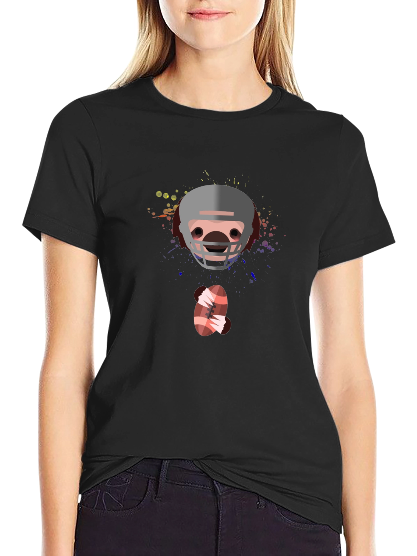 Football Helmet Graphic T-Shirt