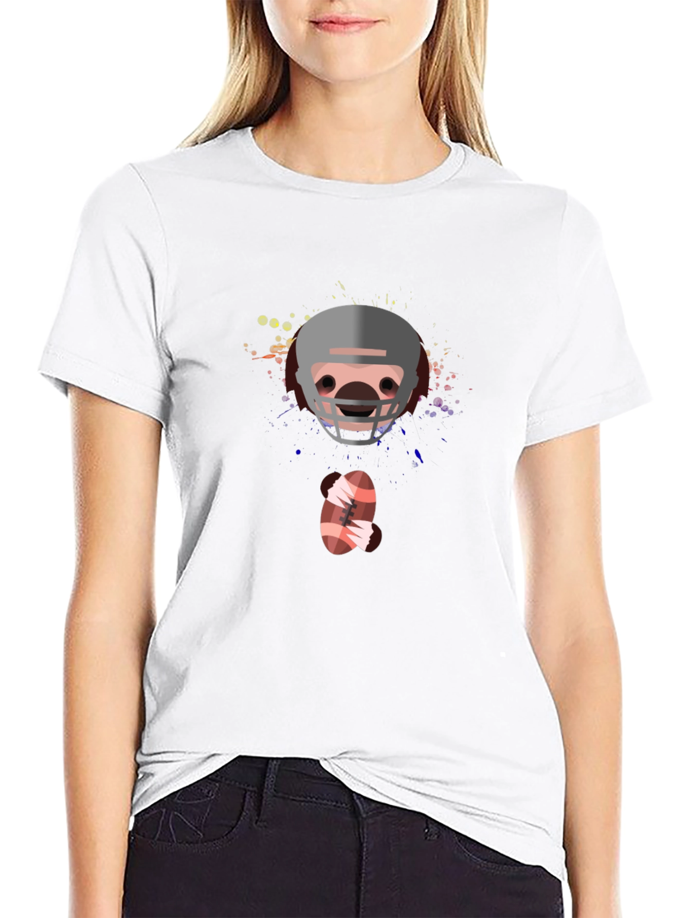 Football Helmet Graphic T-Shirt