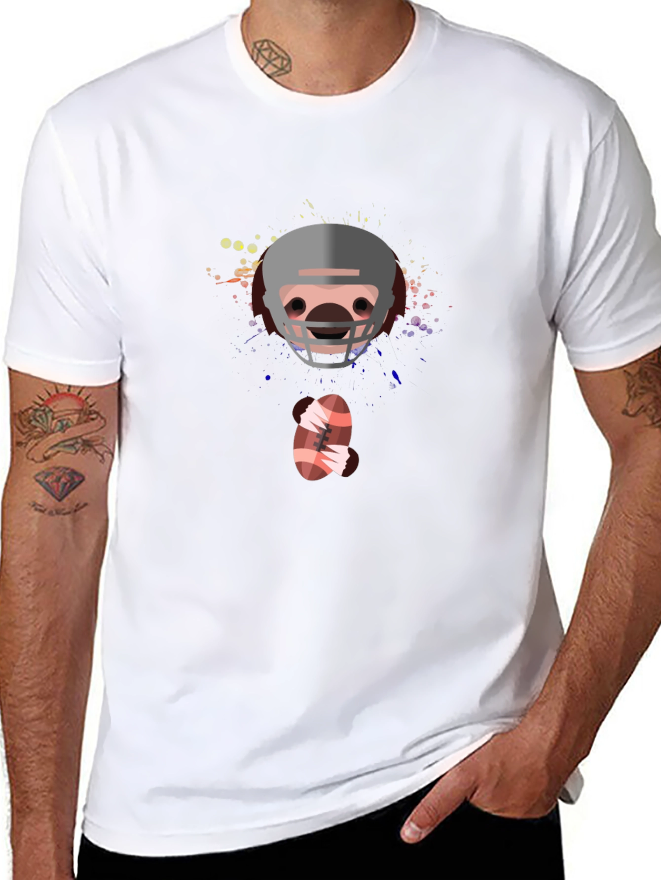Football Helmet Graphic T-Shirt