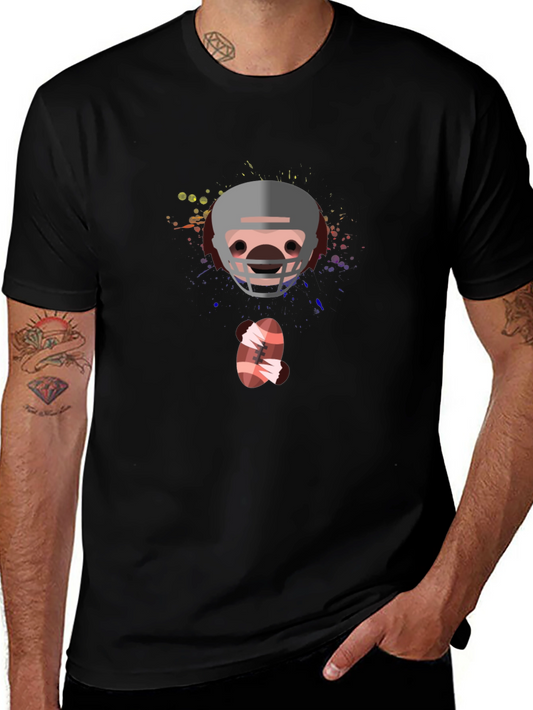 Football Helmet Graphic T-Shirt
