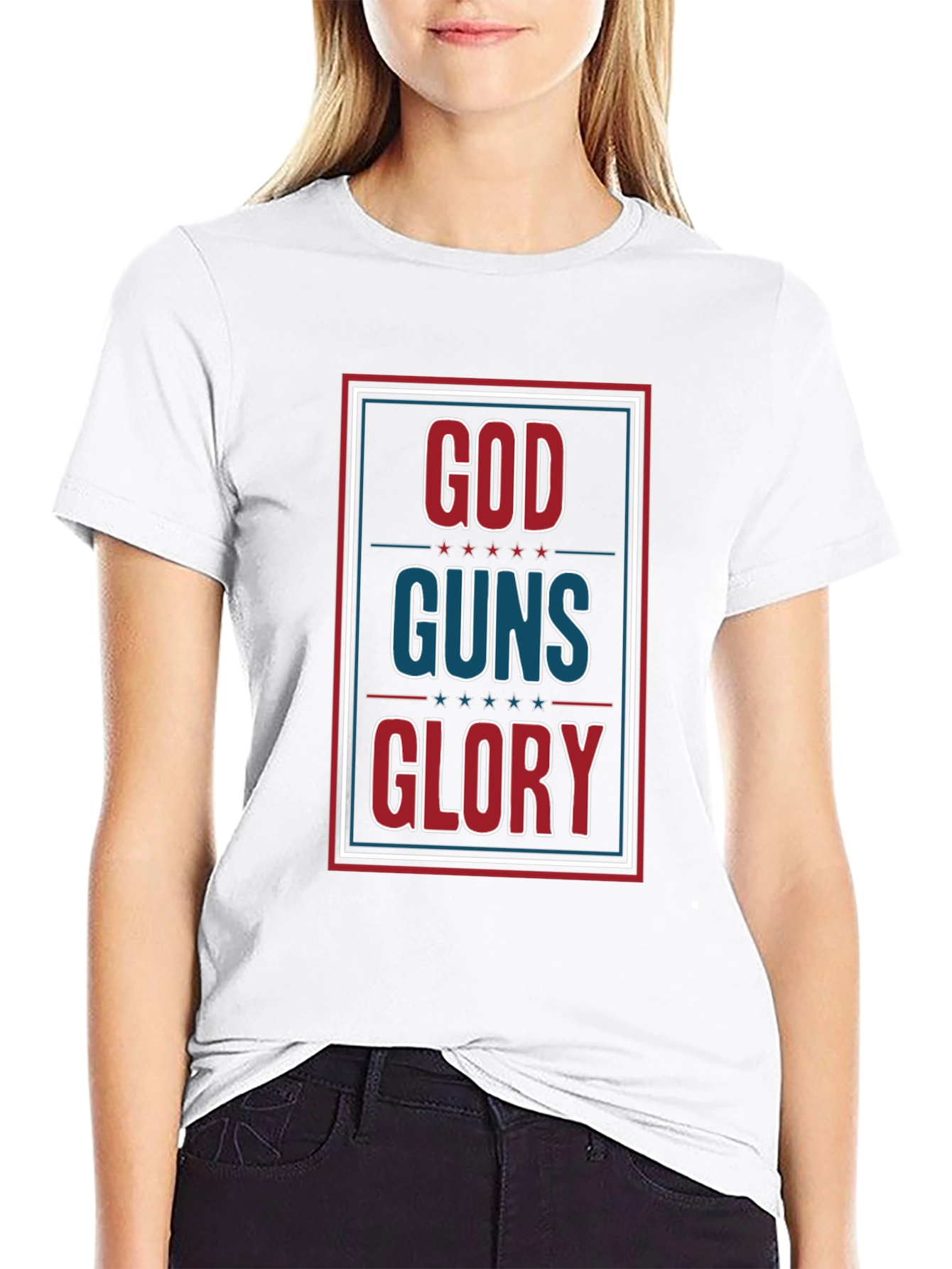 God Guns Glory Patriotic Graphic Tee