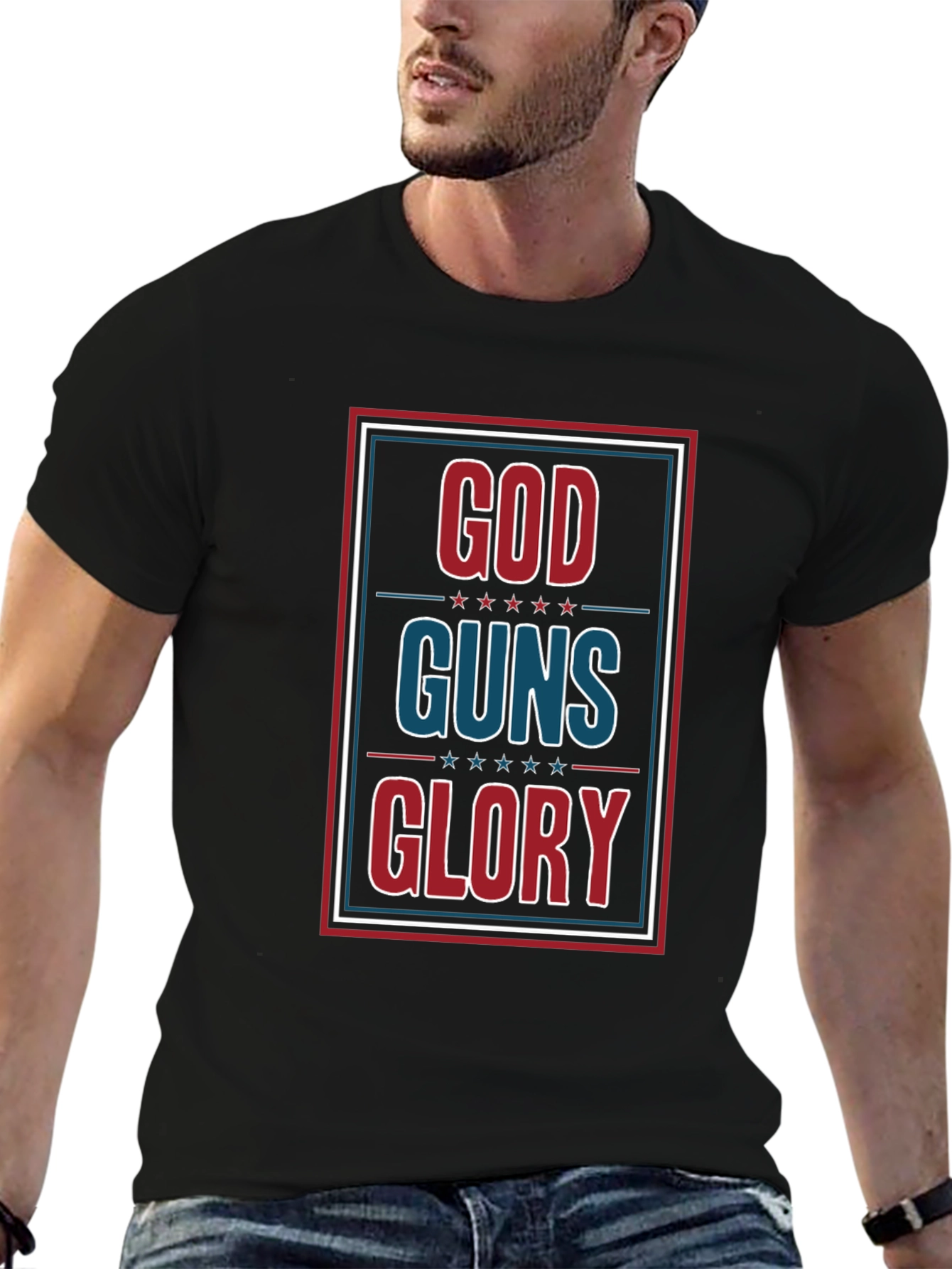 God Guns Glory Patriotic Graphic Tee