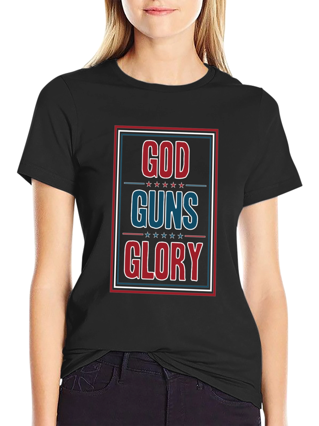 God Guns Glory Patriotic Graphic Tee