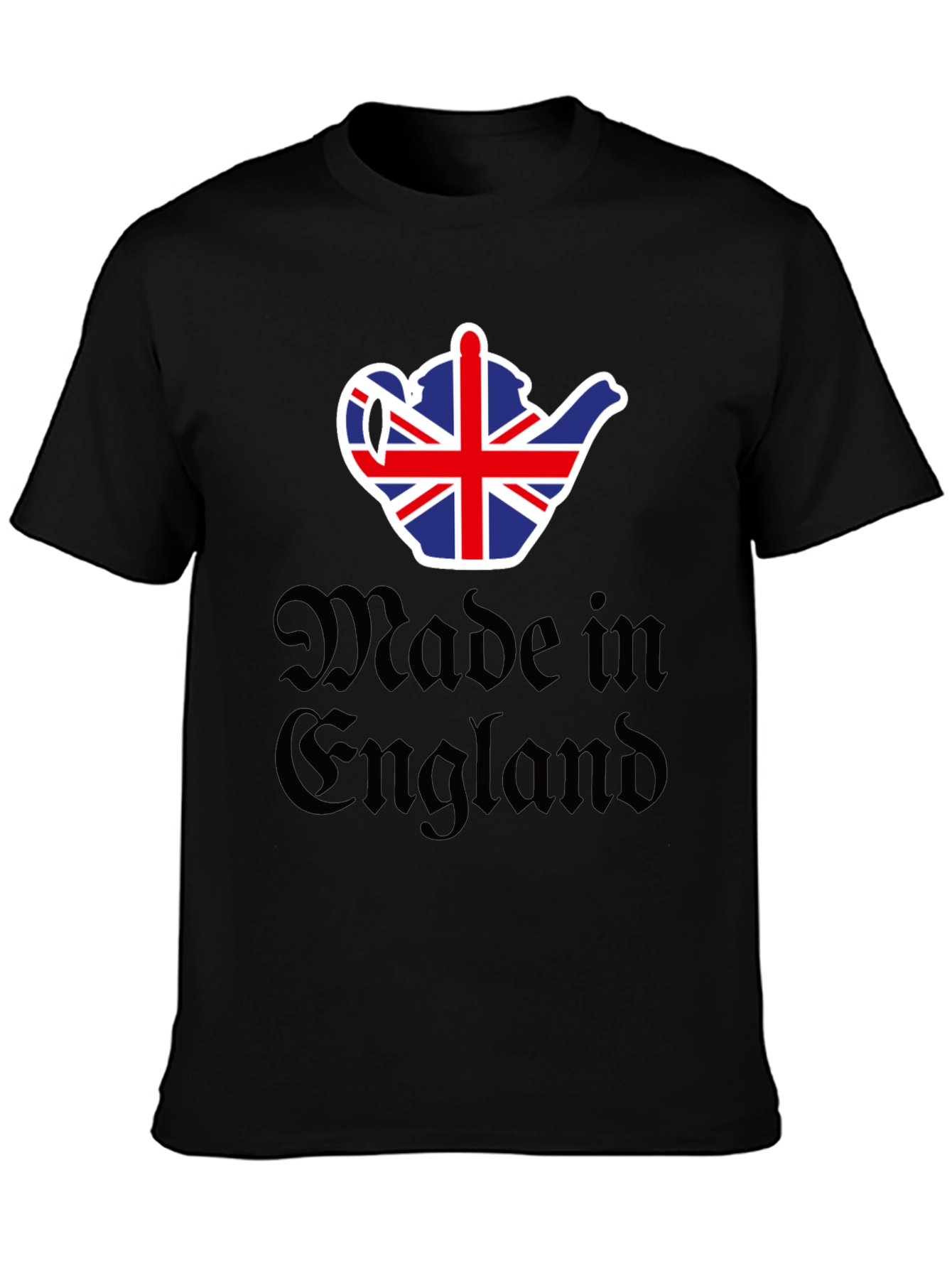 Made in England UK Flag Teapot Graphic T-Shirt
