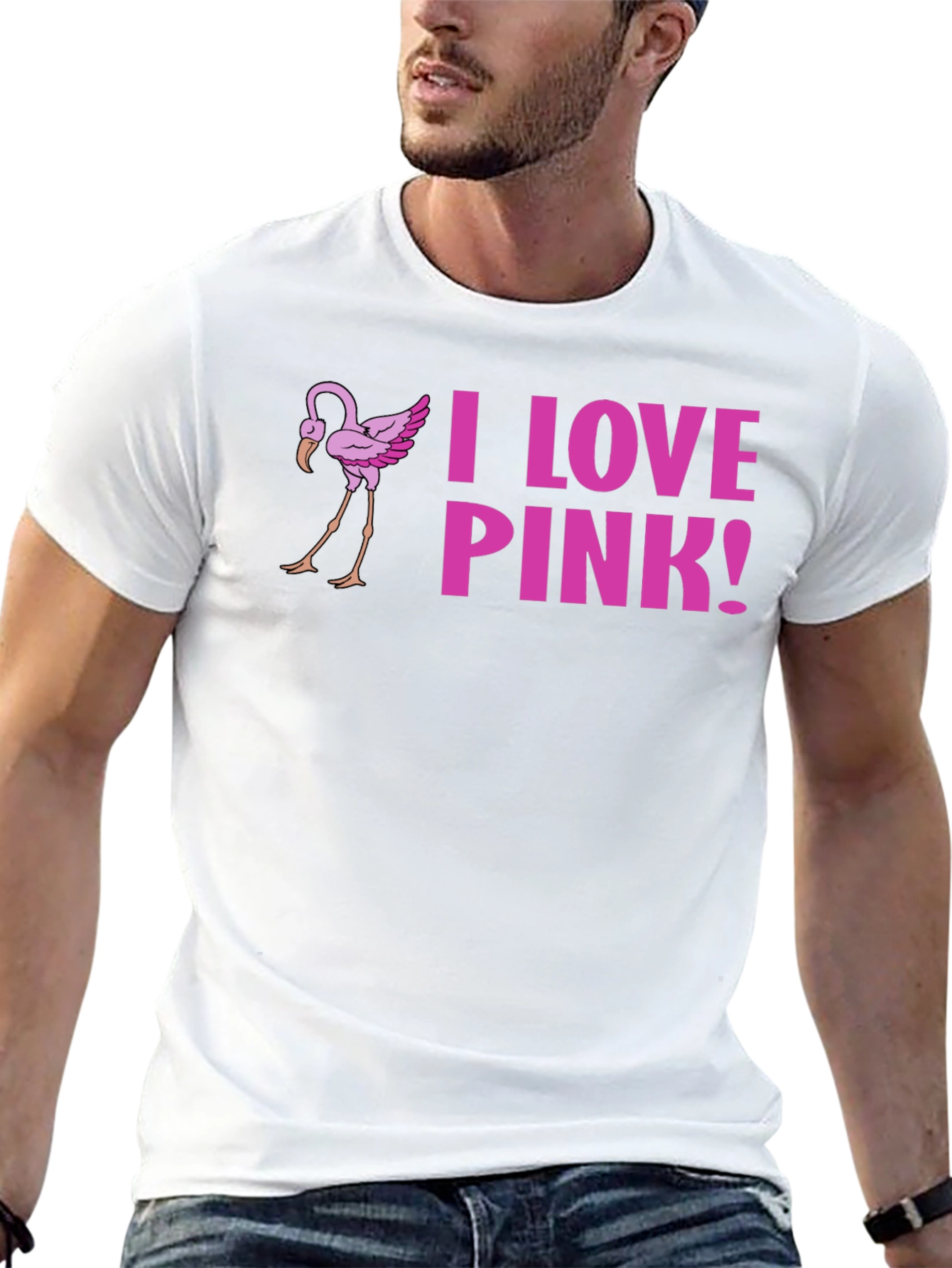 I Love Pink! Flamingo Graphic Tee
