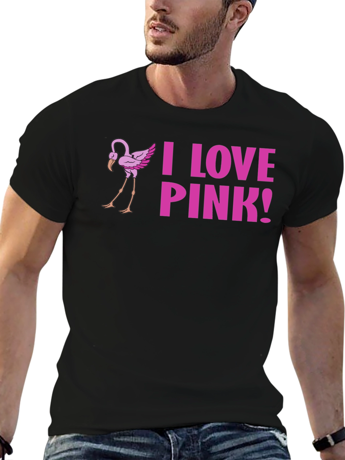 I Love Pink! Flamingo Graphic Tee