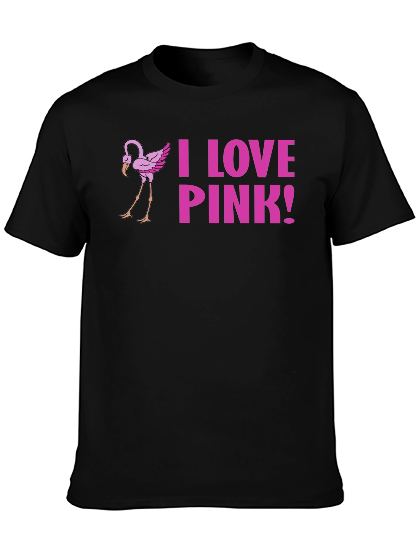 I Love Pink! Flamingo Graphic Tee