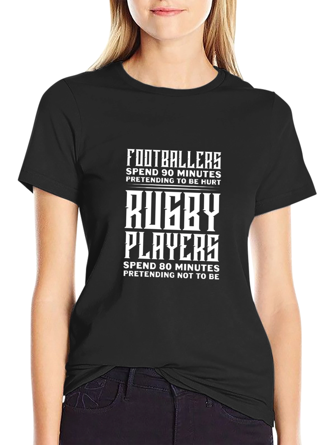 Funny Rugby vs Football T-Shirt