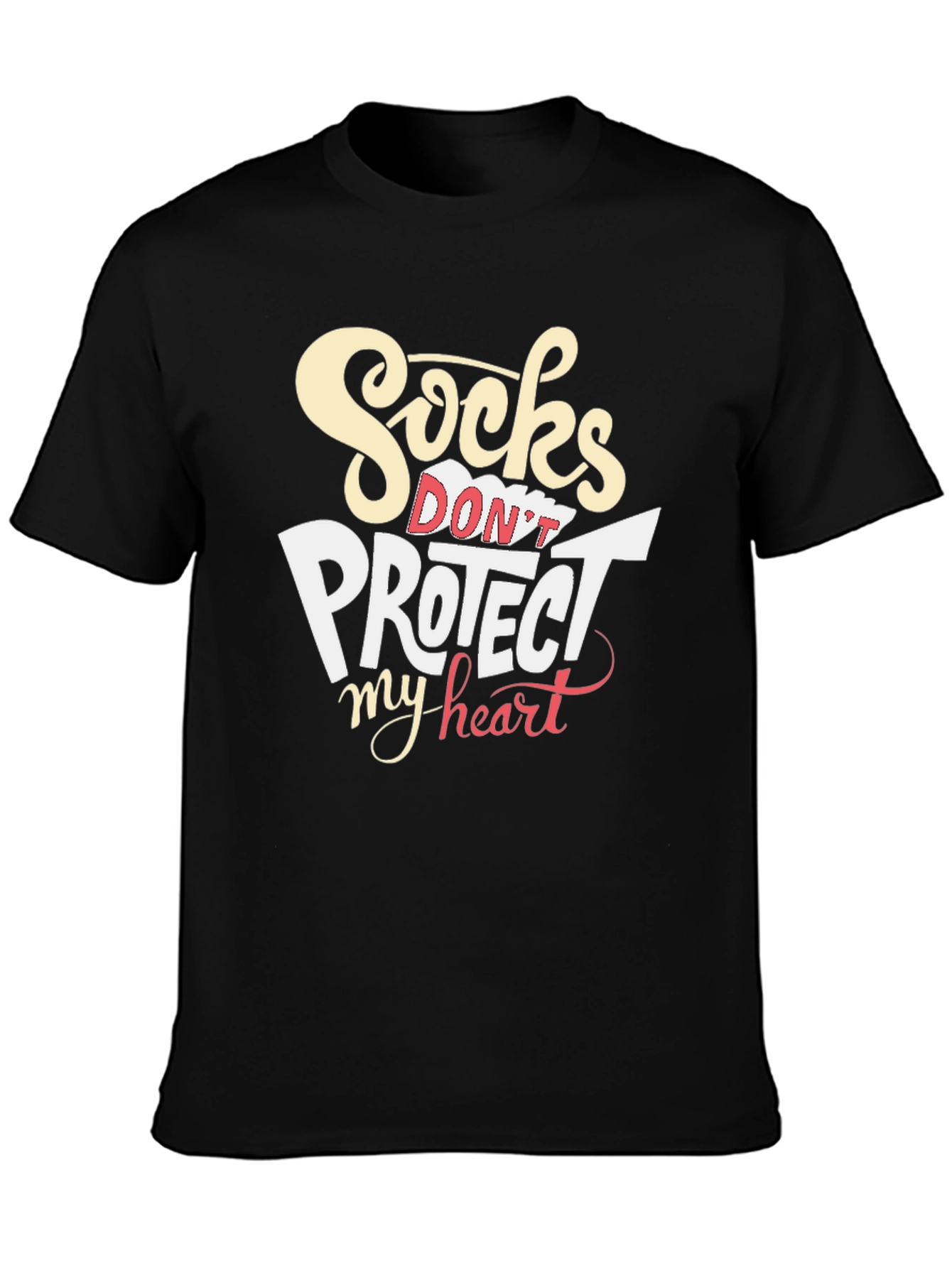 Socks Dont Protect My Heart Graphic T-Shirt