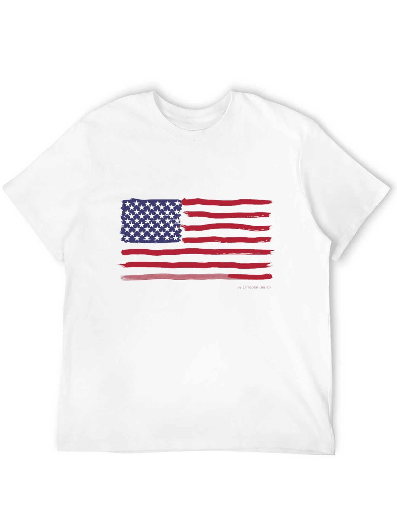 American Flag Graphic Print T-Shirt