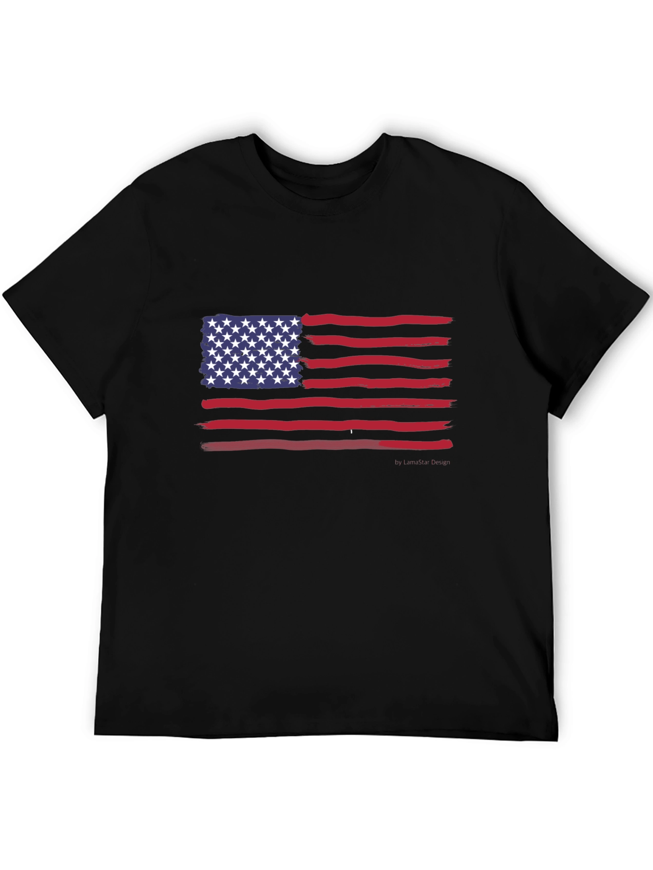 American Flag Graphic Print T-Shirt