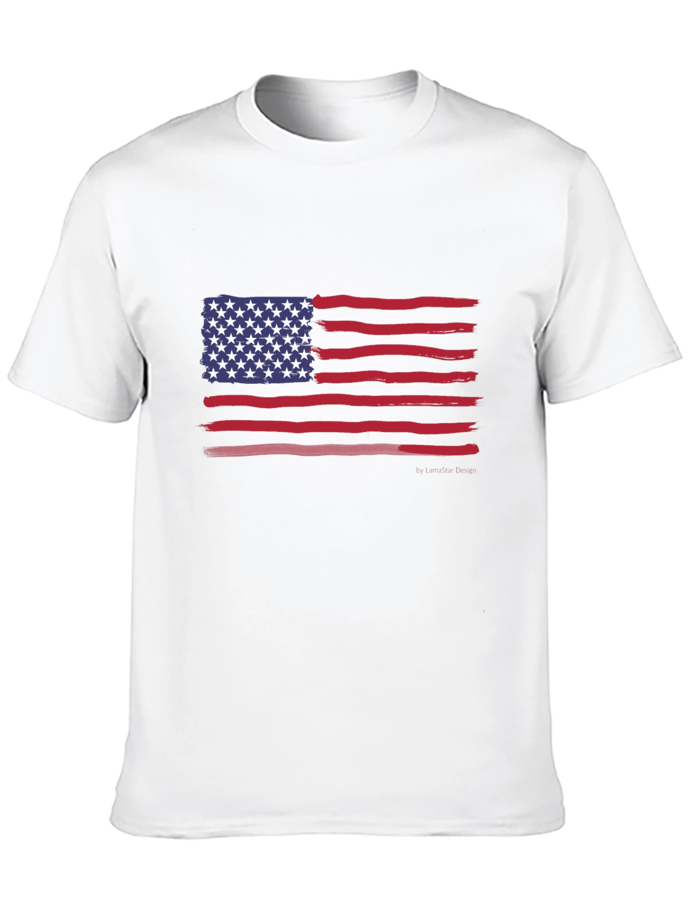 American Flag Graphic Print T-Shirt