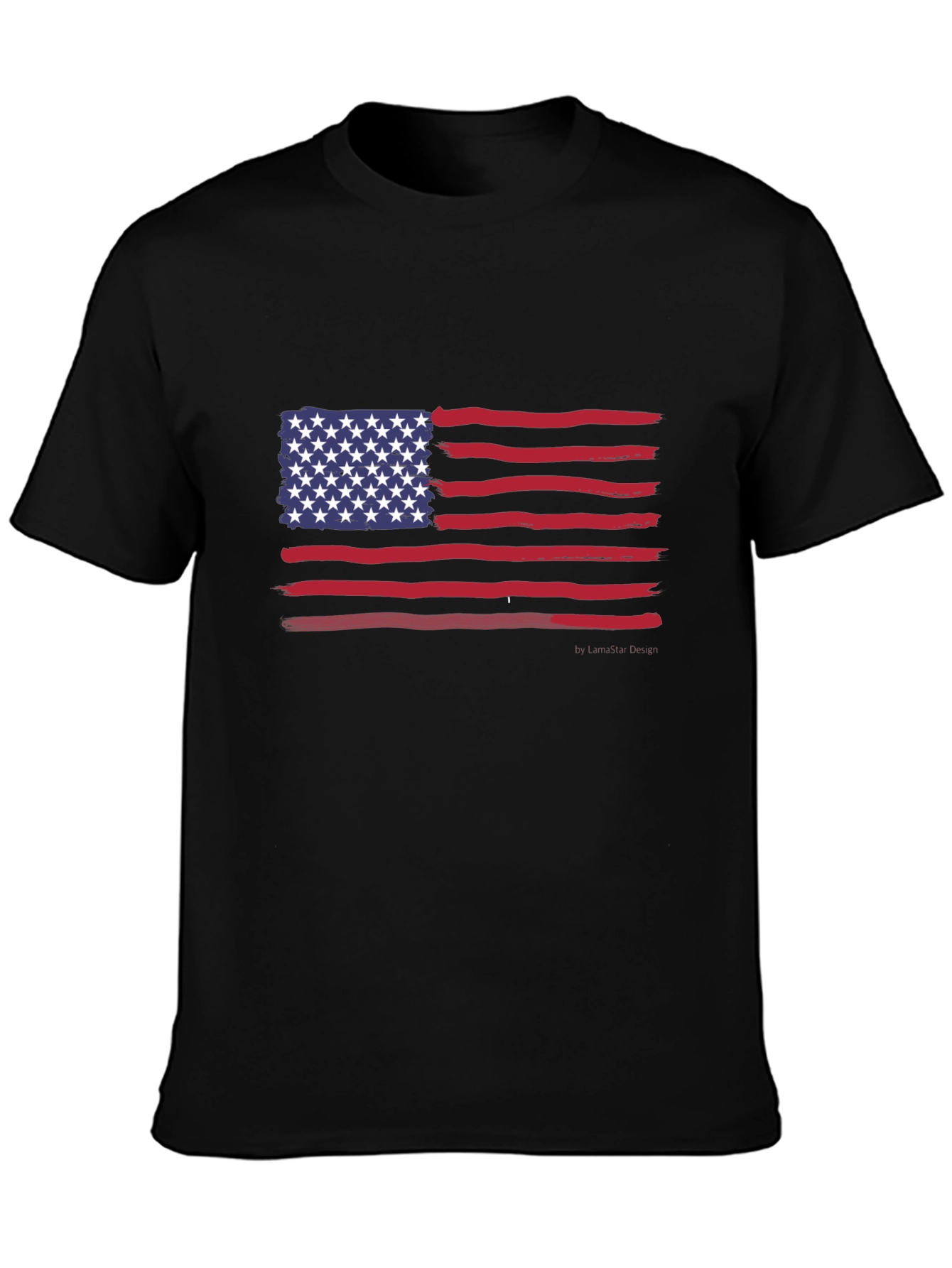 American Flag Graphic Print T-Shirt