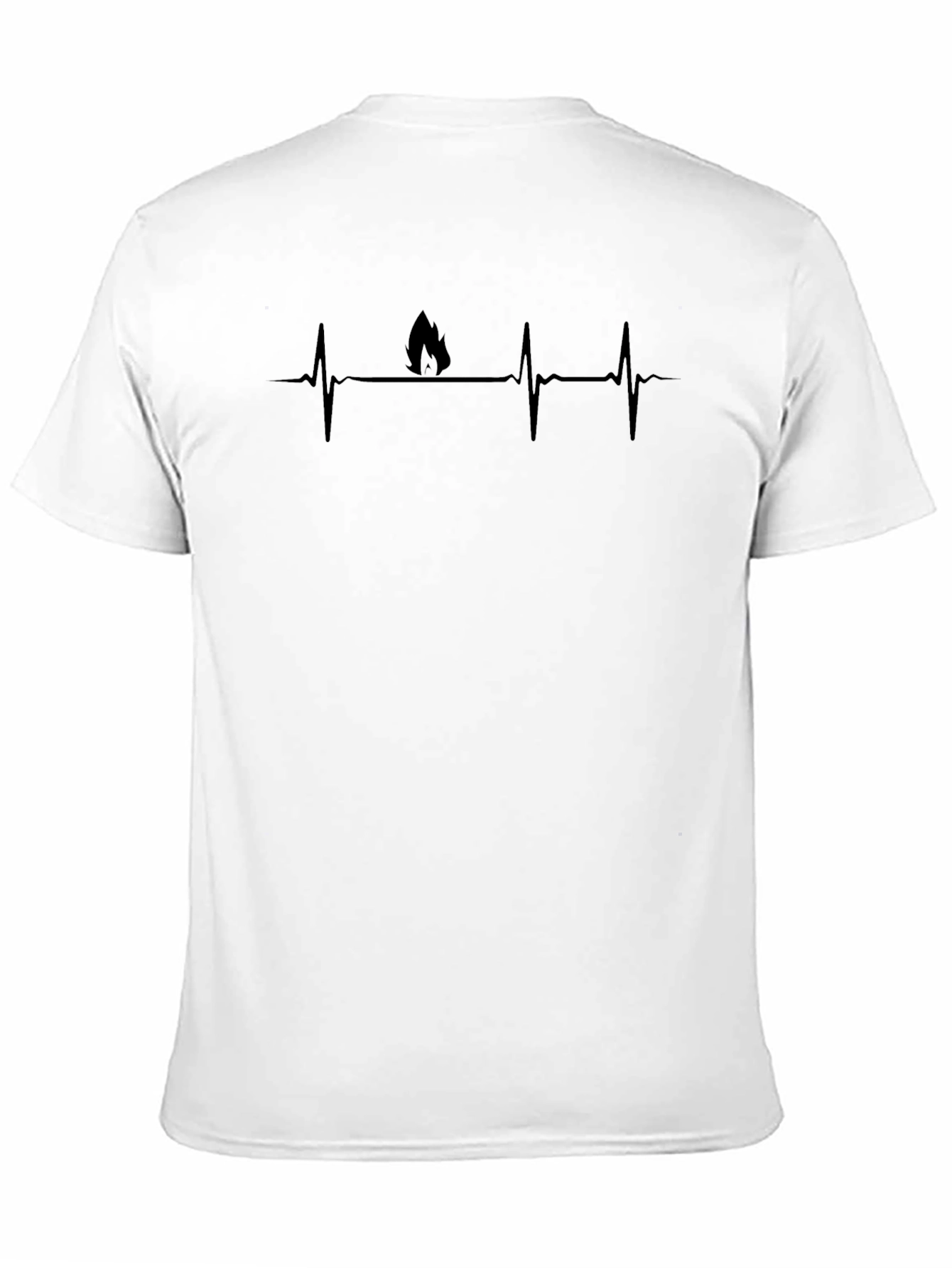 Flame Heartbeat Black T-Shirt