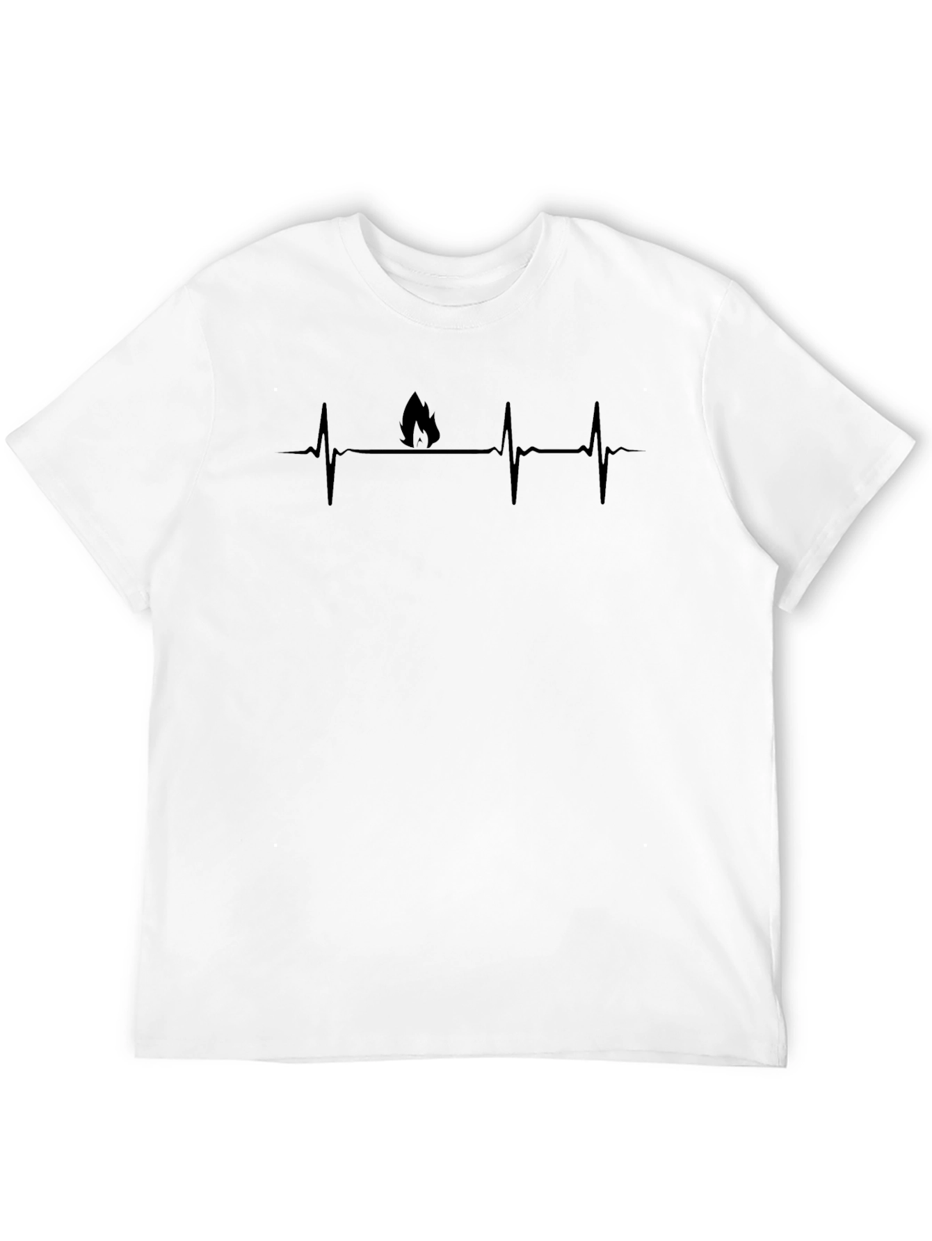 Flame Heartbeat Black T-Shirt