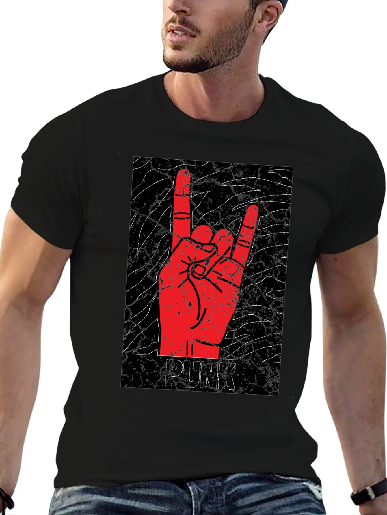 Punk Rock Hand Gesture Graphic Tee