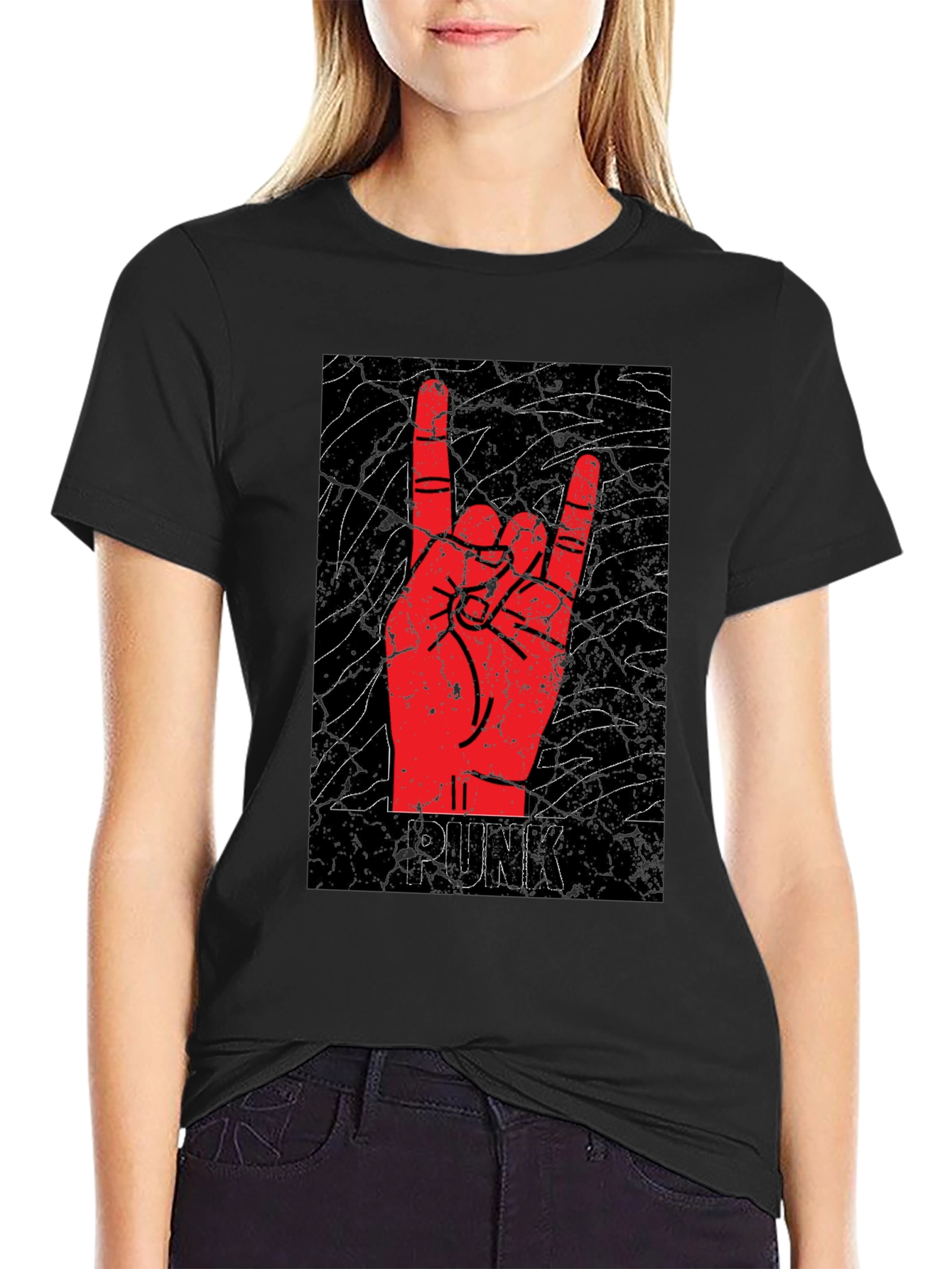 Punk Rock Hand Gesture Graphic Tee