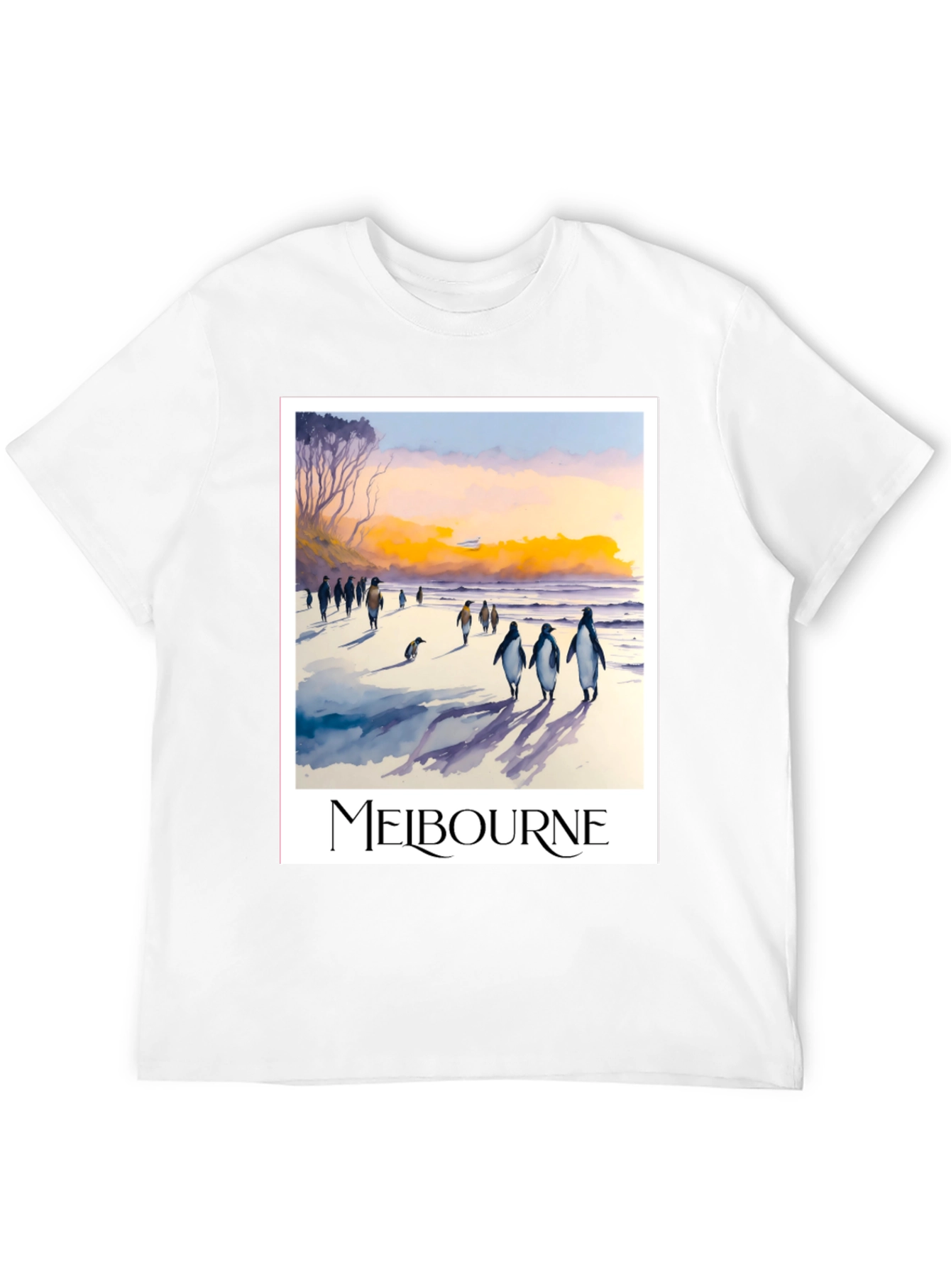 Melbourne Penguin Beach Black T-Shirt