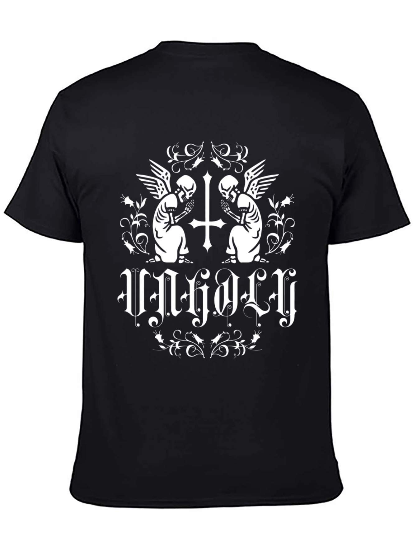 Unholy Skeleton Angel T-Shirt - Gothic Style