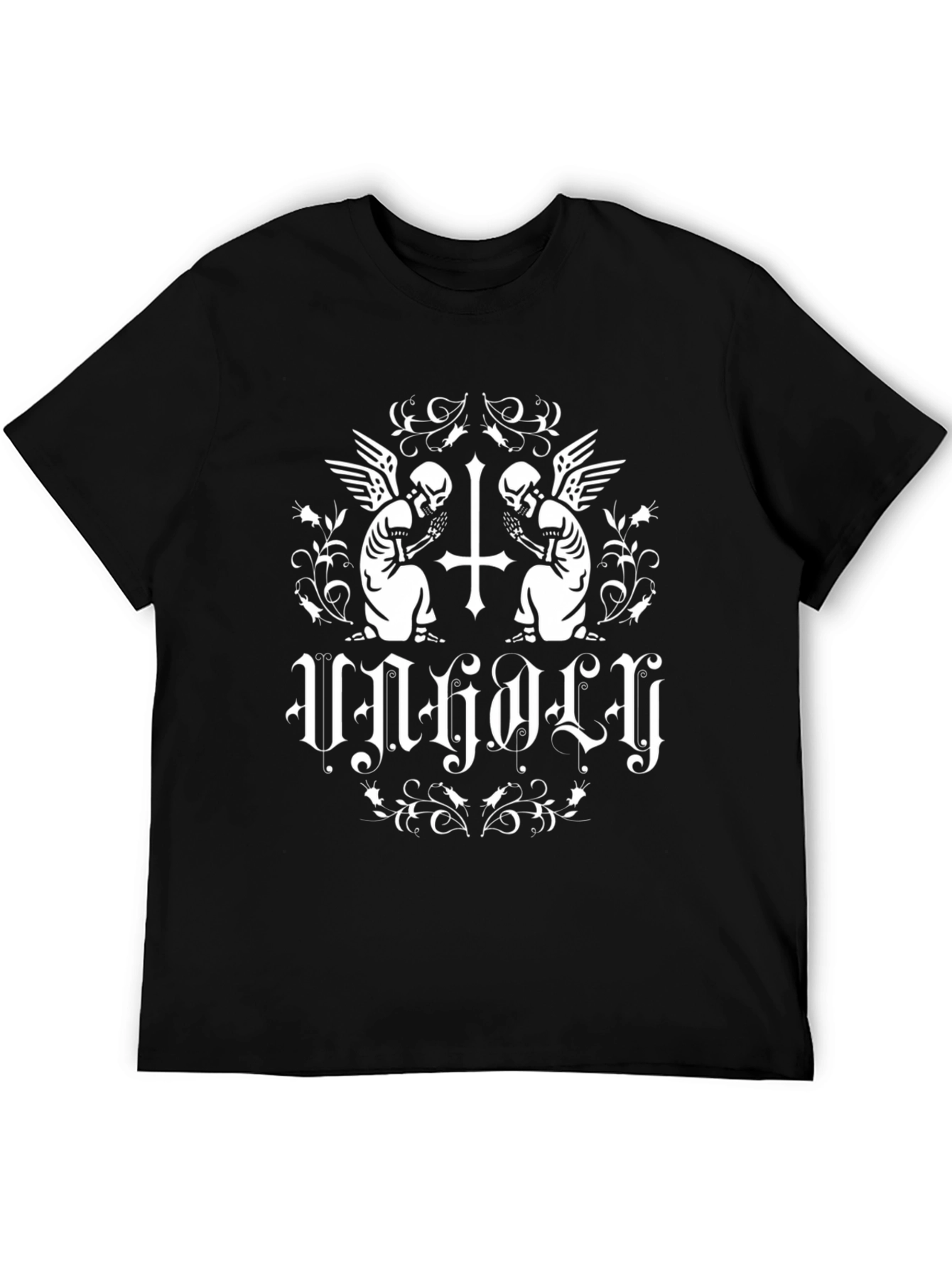 Unholy Skeleton Angel T-Shirt - Gothic Style