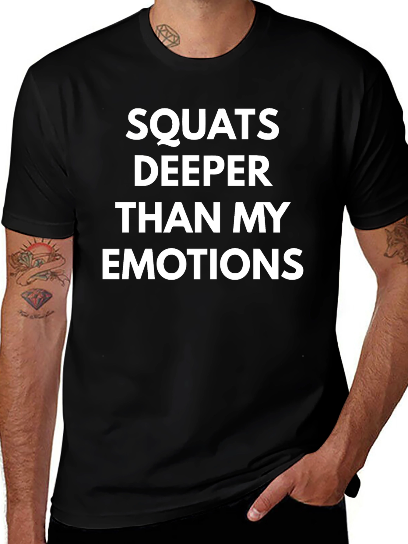 Squats Deeper Than My Emotions Graphic Tee