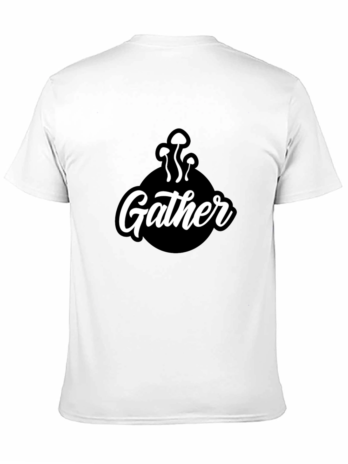 Mushroom Gather T-Shirt - Black Graphic Tee