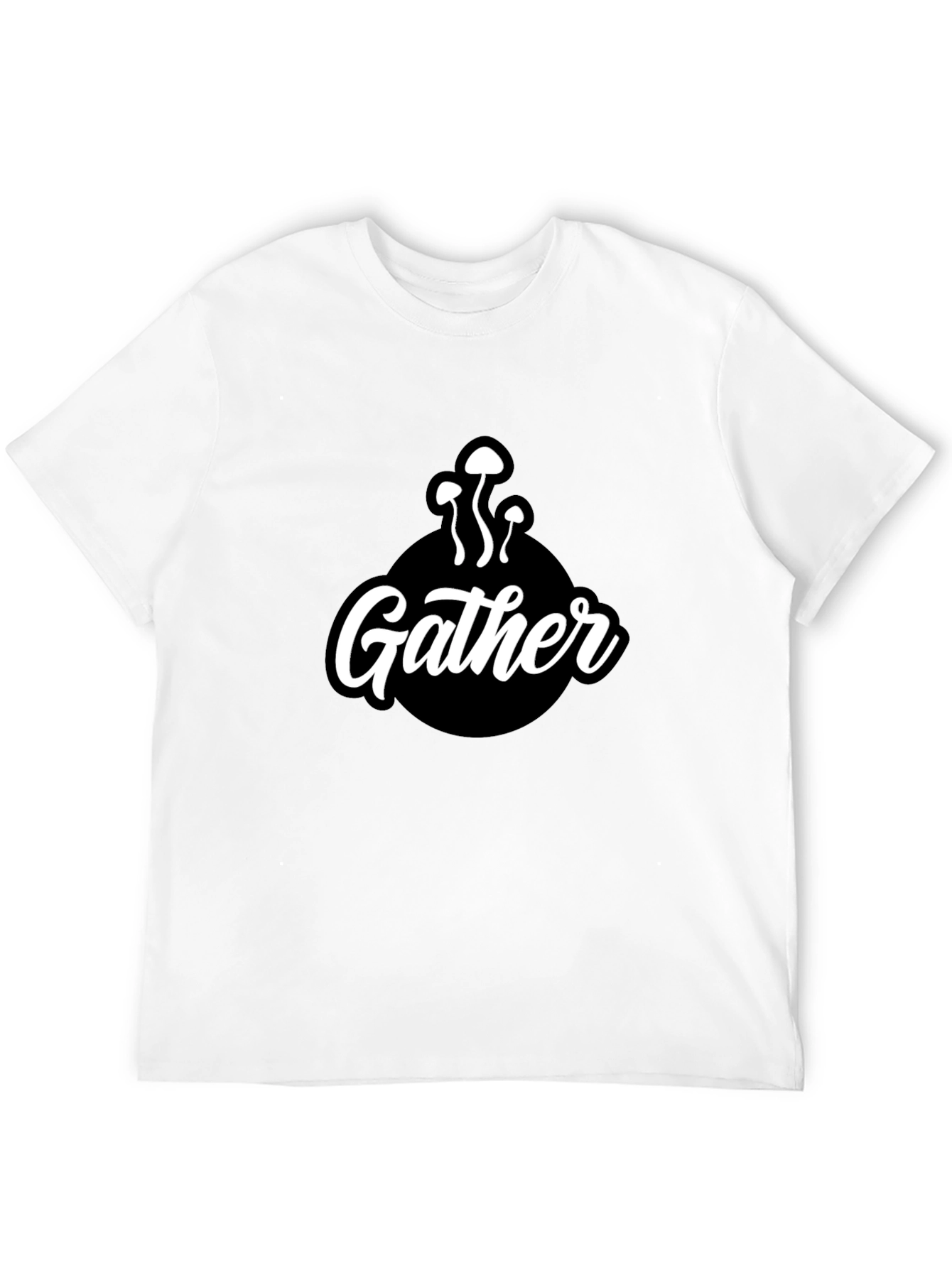 Mushroom Gather T-Shirt - Black Graphic Tee