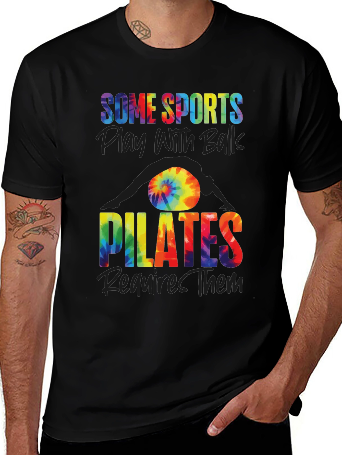 Pilates Balls Tie-Dye Graphic Tee