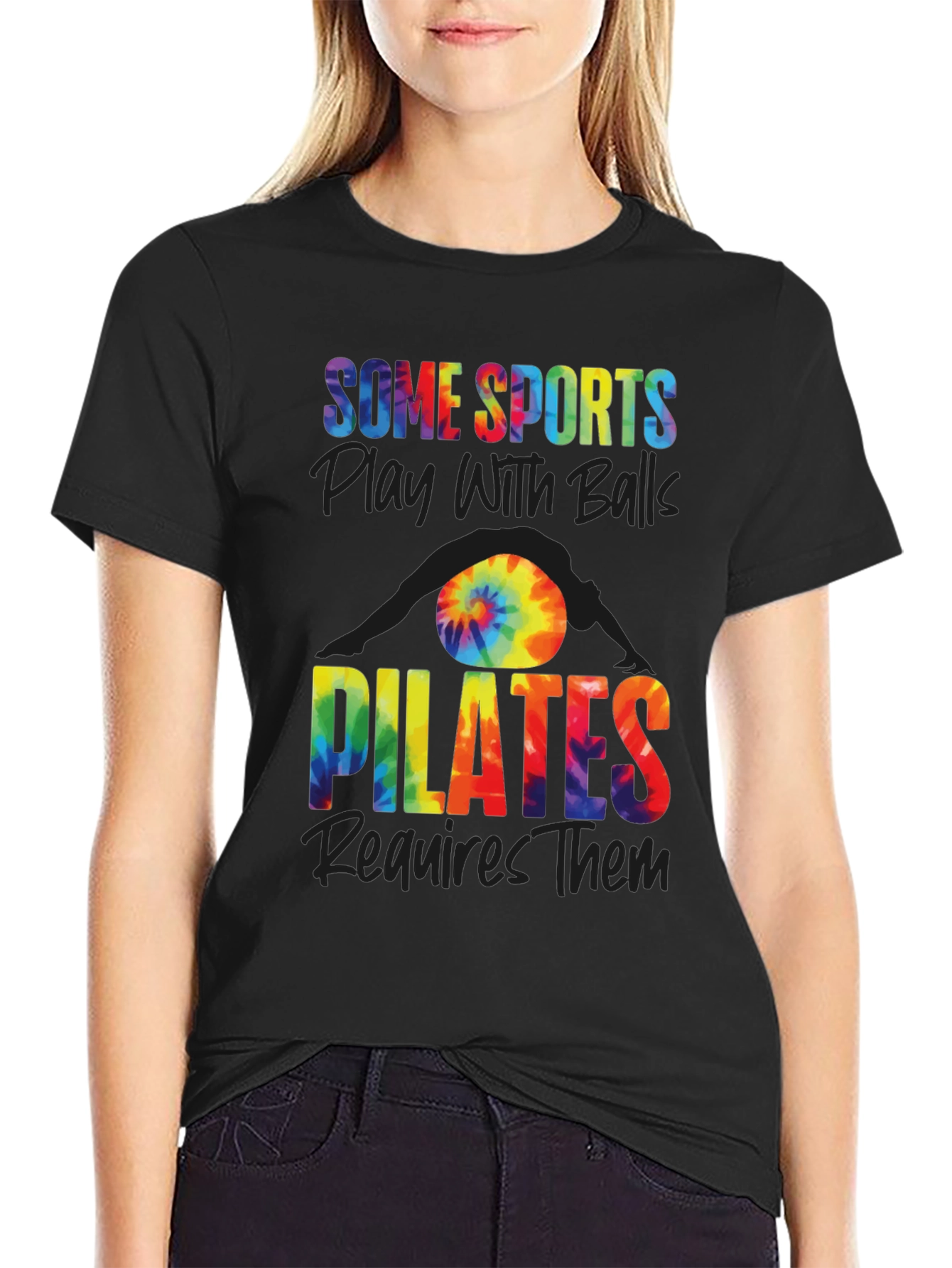 Pilates Balls Tie-Dye Graphic Tee