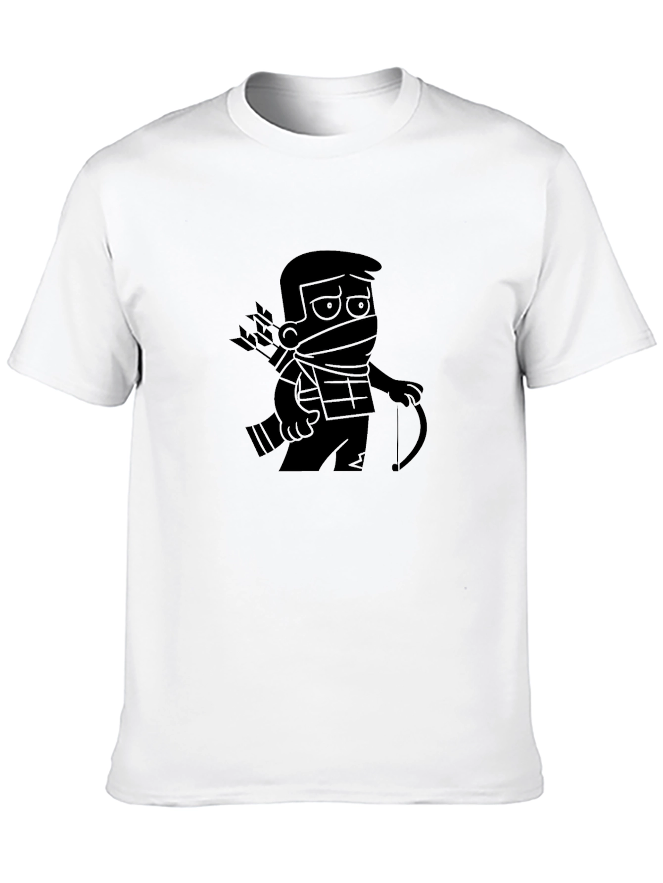 Ninja Archer Graphic Tee - Black Cotton Blend T-Shirt