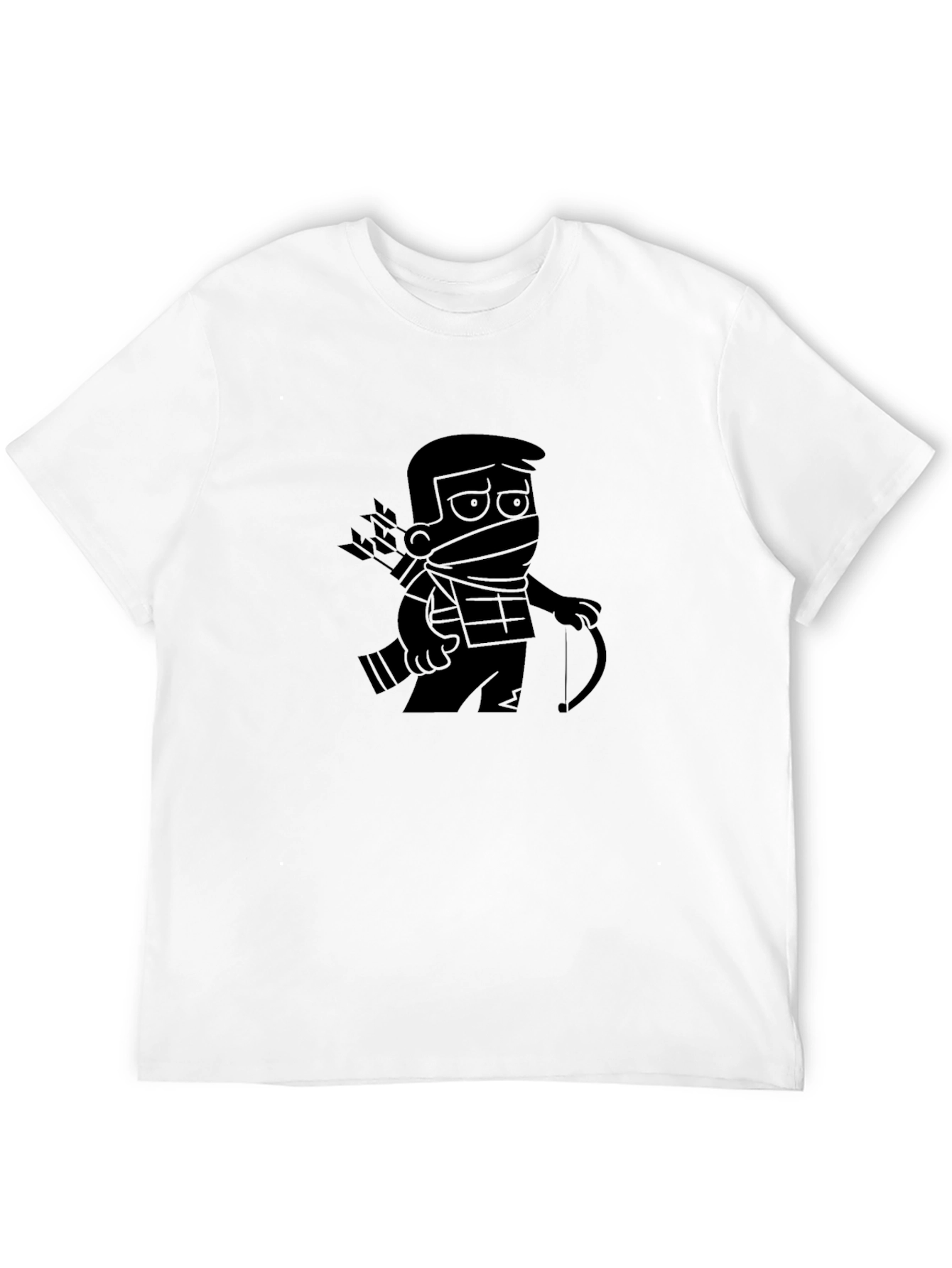 Ninja Archer Graphic Tee - Black Cotton Blend T-Shirt