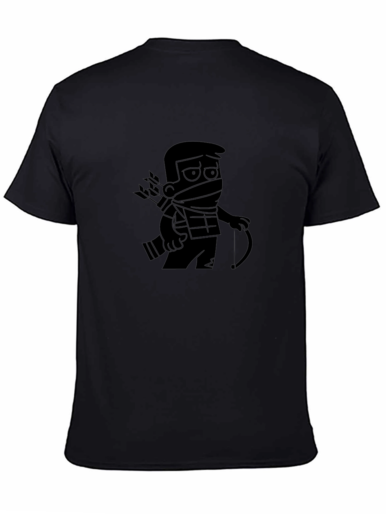 Ninja Archer Graphic Tee - Black Cotton Blend T-Shirt