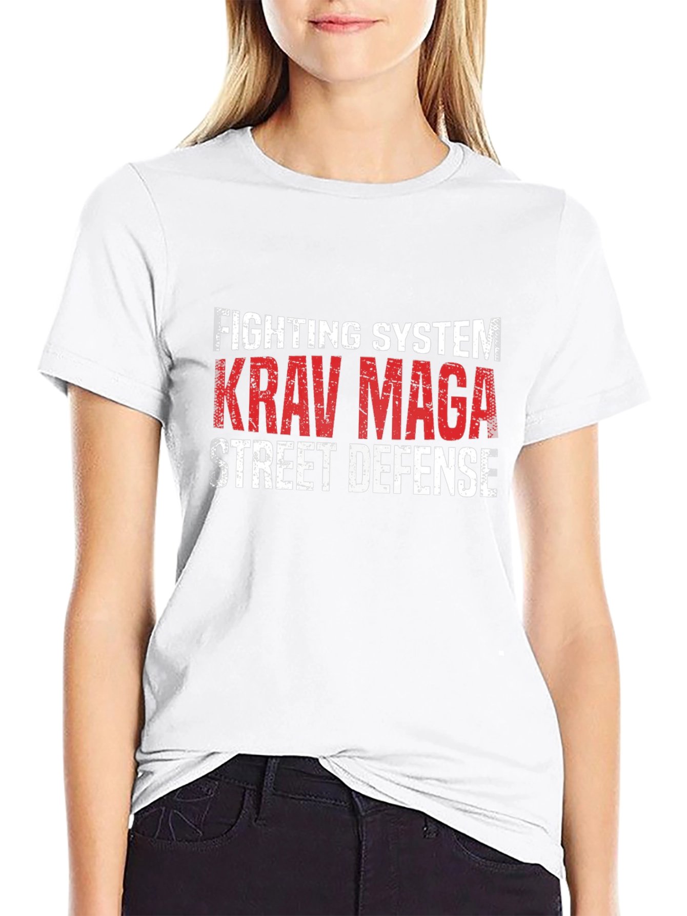 Krav Maga Fighting System Black T-Shirt